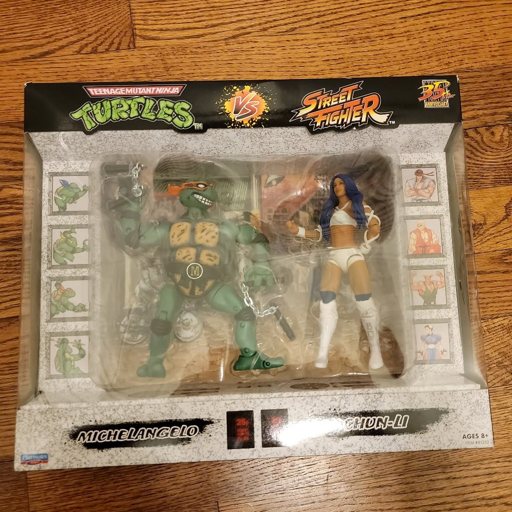 Teenage Mutant Ninja Turtles Vs. Street Fighter 2 Pack - Michelangelo vs Chun-Li